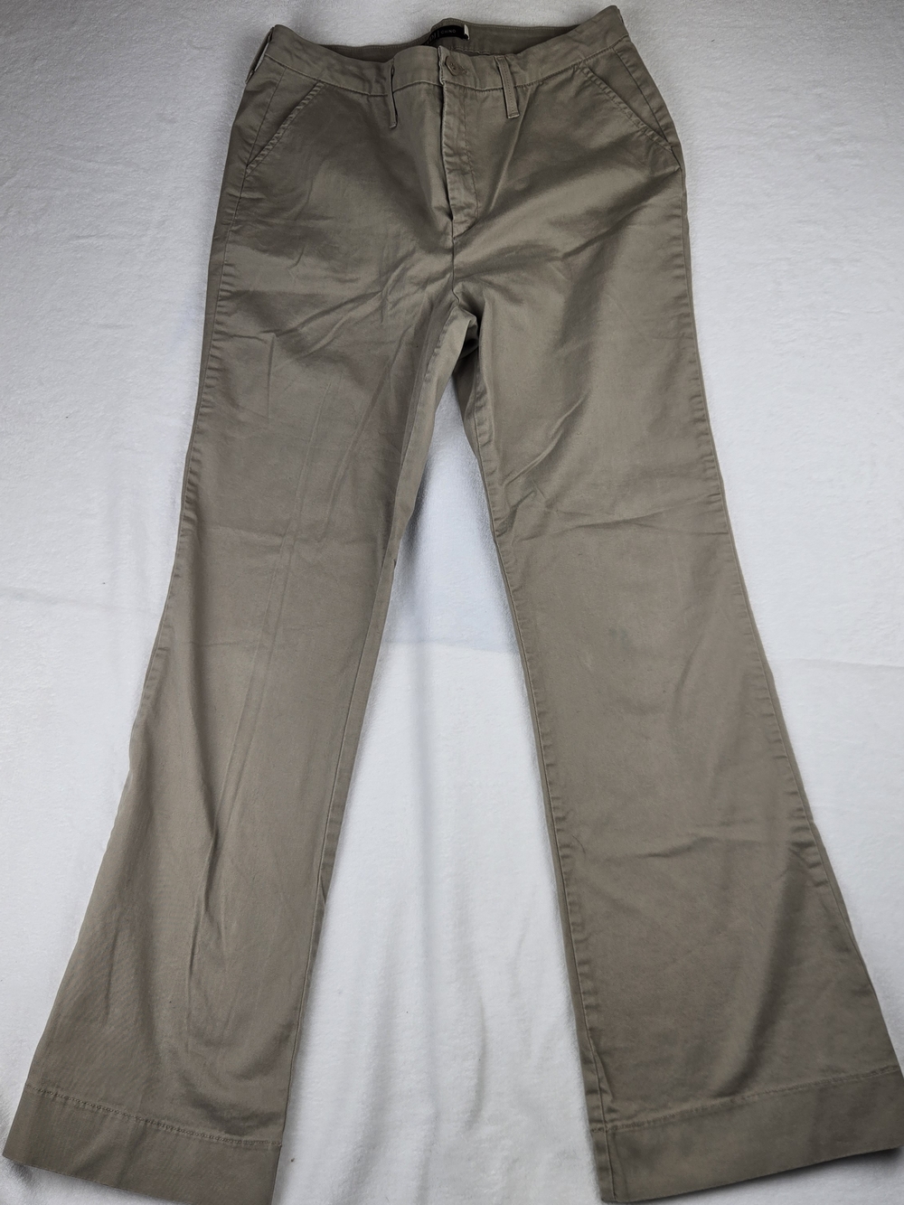 NYDJ Womens Chino Pants Size 12 Legging Lift Tuck Technology Made in USA Beige